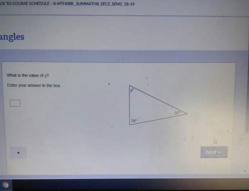 What is the value of y enter your answer in the box