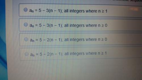 (worth 30 points) what are the explicit equation and domain for an arithmetic sequence with a first