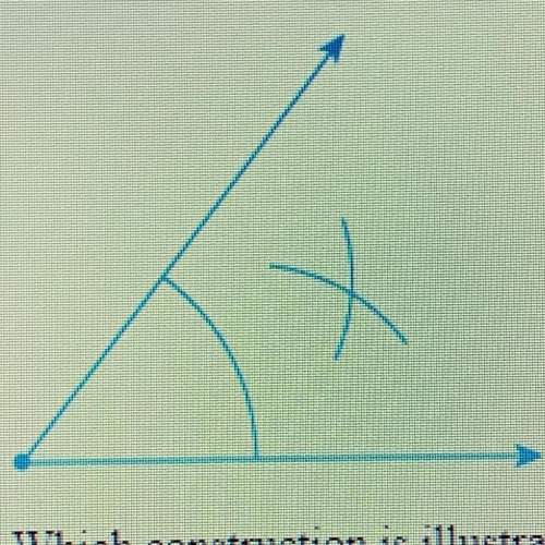 Which construction is illustrated above?  a perpendicular to a given line at a point on the li