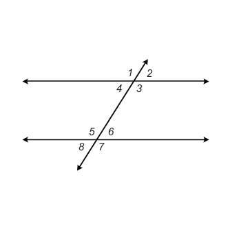 Identify the pair of alternate exterior angles. a. ∠3 and ∠5