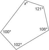 Solve for x. enter your answer in the box. x = __°