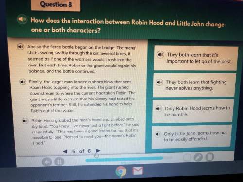 How does the interaction between robin hood and little john change one or both characters?  ca