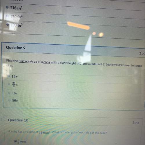 Find the surface area of a cone with a slant height of 7 and a radius of 2 leave your answer in the