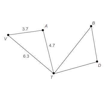 △vat ≅ △bdt.  what is the length of bt ?