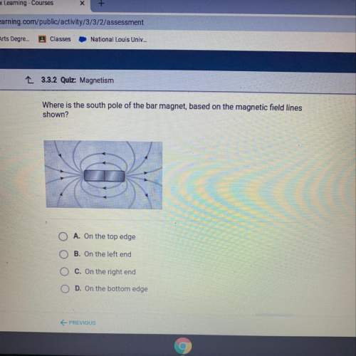 Where is the south pole of the bar magnet, based on the magnetic field lines shown?