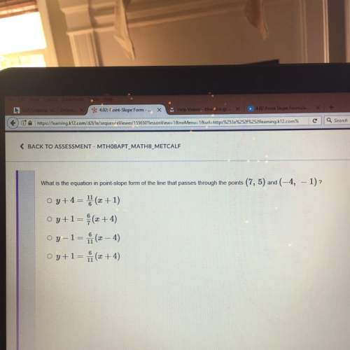 What is the equation in point-slope form of the line that passes through the points (7,5)