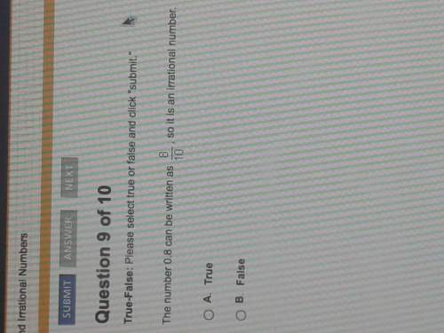 The number 0.8 can be written as 8/9, so it is a irrational number true or false