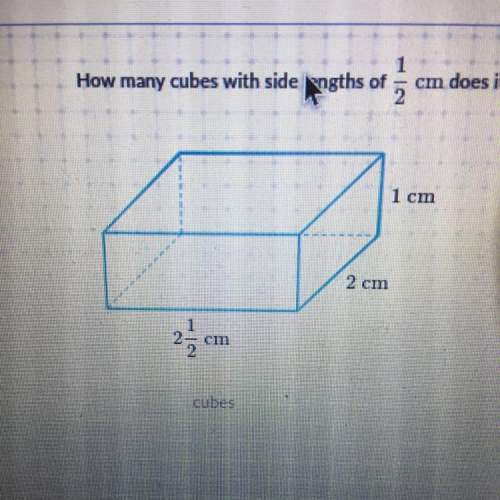 How many cubes with sides length of 1/2 cm does it take to fill the prism