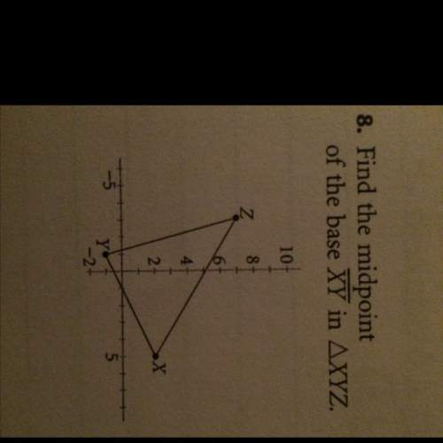 Find the midpoint of the base xy in triangle xyz