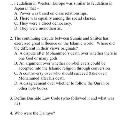 Fuedalism in western europe was similar to feudalism in japan in that?