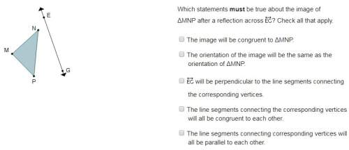 Which statements must be true about the image of δmnp after a reflection across ? check all that ap