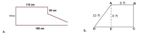 1. find the area of each figure to the nearest tenth.