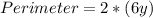 Perimeter = 2 *(6y)