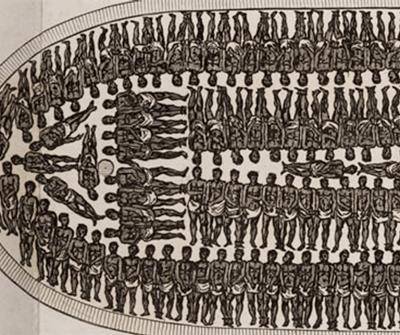What does this drawing show about enslaved Africans aboard this ship? It shows how tightly they were