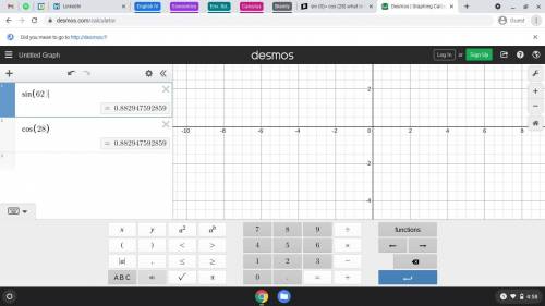 Sin (0)= cos (28)
what is the value of 0?