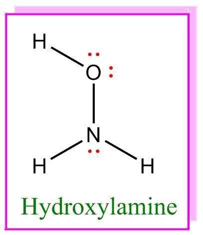What is the formal charge on the nitrogen in hydroxylamine, h2noh?