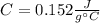 C=0.152\frac{J}{g\°C}