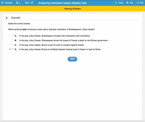 Select the correct answer.

Which sentence best introduces a claim about character motivation in Sha