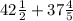 42 \frac{1}{2}  + 37 \frac{4}{5}