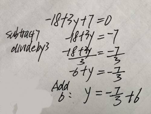 Type the expression that results from the following series of steps:

Start with 
y
, subtract 7, di