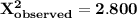 \mathbf{X^2_{observed} = 2.800}