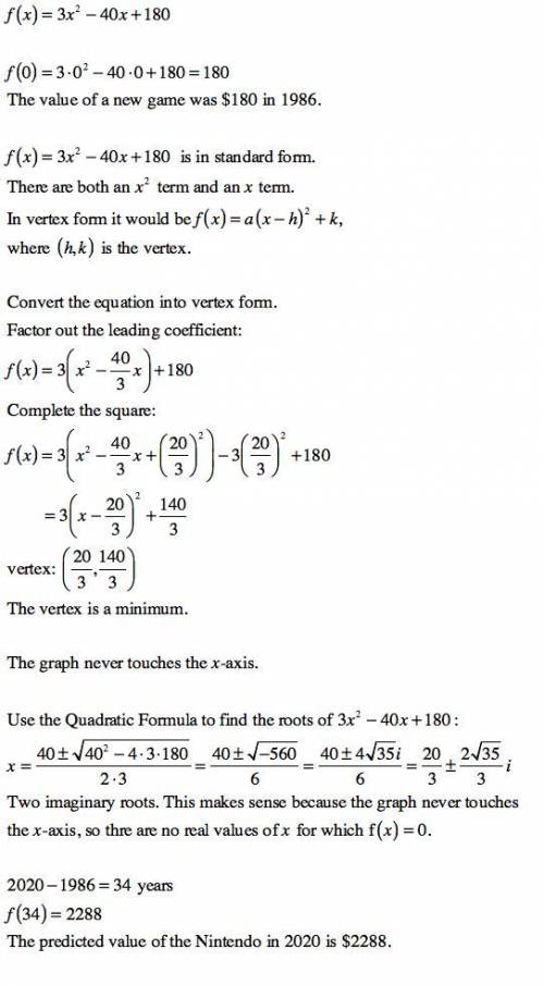 Im not supposed to be doing this stuff yet but yeee plz help :)
f(x)=3x^2-40x+180