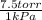 \frac{7.5torr}{1kPa}