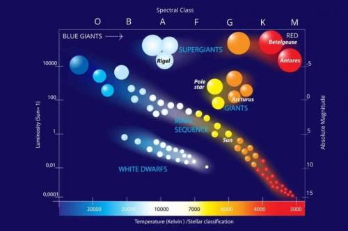 Which location on the graph represents a star that would most likely have a reddish color?

A
B
C
D