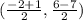 (\frac{-2+1}{2} ,\frac{6-7}{2})