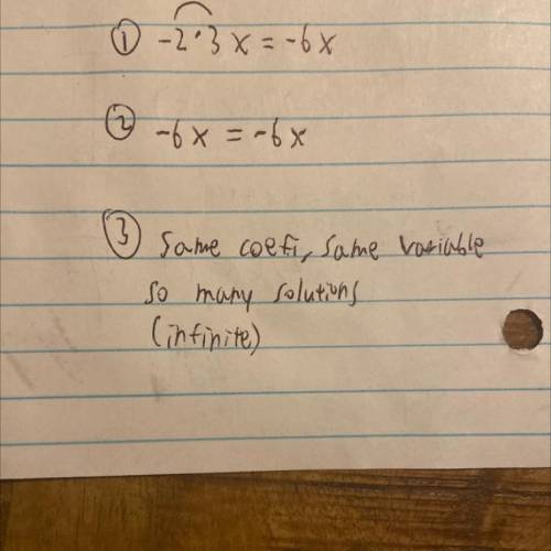 Can someone explain this using numbersexample : -2x3x=-6xPlease help me!!
