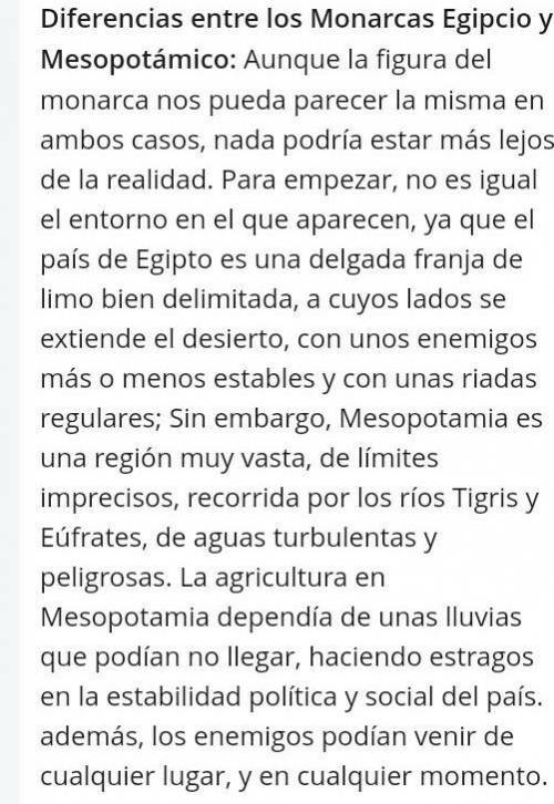 Cuál es la diferencia entre el poder del faraón y el de los reyes mesopotámicos​