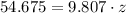 54.675 = 9.807\cdot z