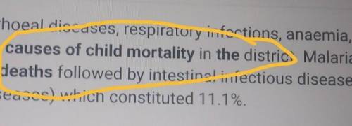 Explain 5 major causes of child mortality in Ghana​