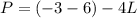 P=(-3-6)-4L