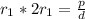 r_1*2r_1 = \frac{p}{d}