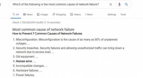 Which of the following is the most common cause of network failure?