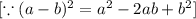 [\because (a-b)^2=a^2-2ab+b^2]