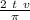 \frac{2 \ t  \ v}{\pi }