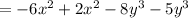 =-6x^2+2x^2-8y^3-5y^3