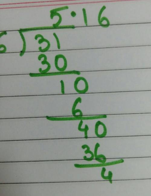 / means divided.
6/31 
3/18
4/75
9/37
8/69
i need these in explainations.