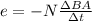 e = -N\frac{\Delta B A}{\Delta t}