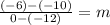 \frac{(-6) - (-10)}{0 - (-12)} = m