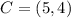 C = (5,4)