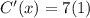 C'(x)=7(1)