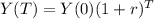 Y(T) = Y(0)(1+r)^T