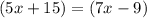 (5x+15)\degree =(7x - 9)\degree