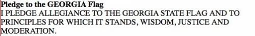 Which of these is not part of the pledge of allegiance to the georgia’s flag?