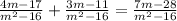 \frac{4m-17}{m^{2}-16}+\frac{3m-11}{m^{2}-16}=\frac{7m-28}{m^{2}-16}