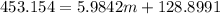 453.154=5.9842m+128.8991