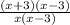 \frac{(x + 3)(x - 3)}{ x(x  - 3)}